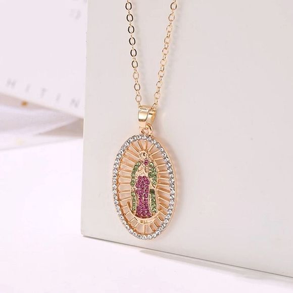 Urban Outfitters Jewelry - Mother Mary Crystal Pendant Necklace